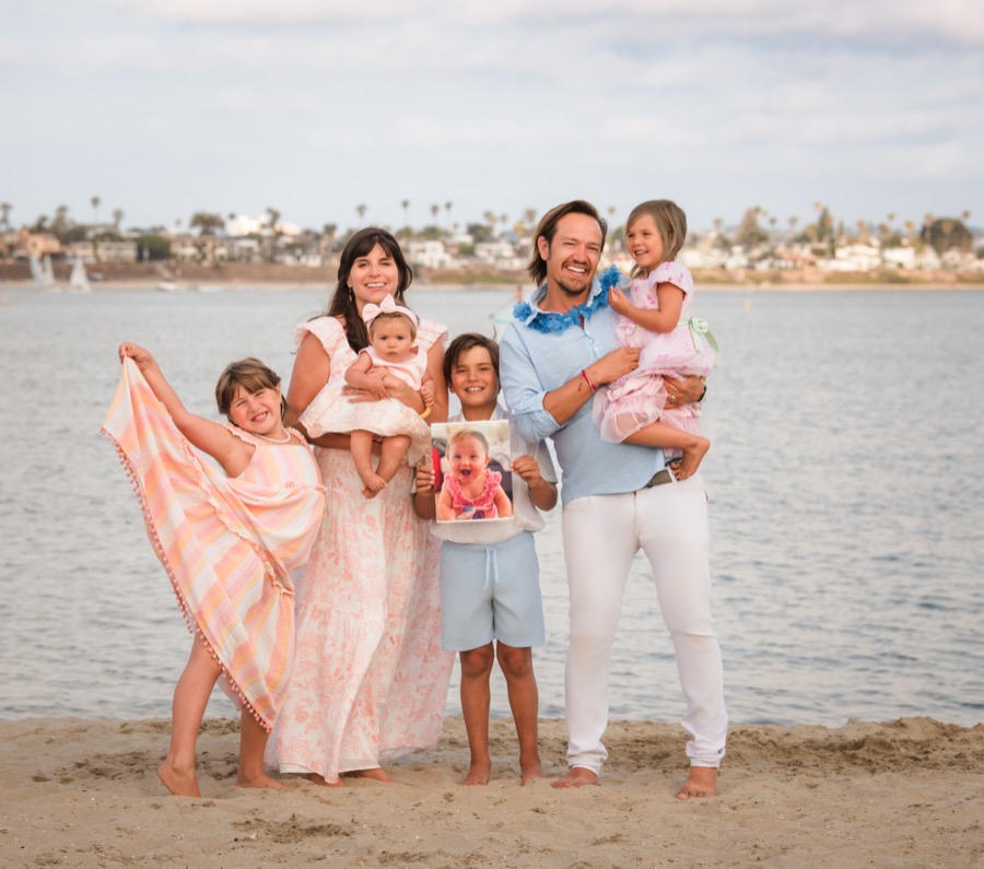 The Kullberg family at the beach